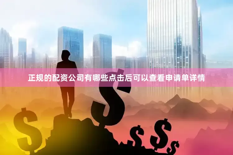 正规的配资公司有哪些点击后可以查看申请单详情
